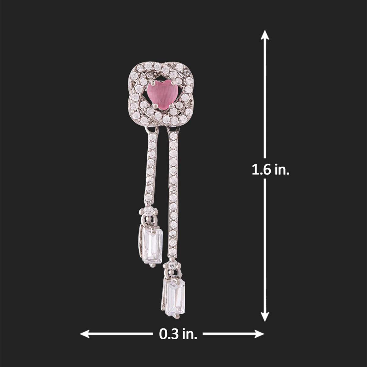 Love Knots Asymmetrical Tassels Drop Earrings - Image 5
