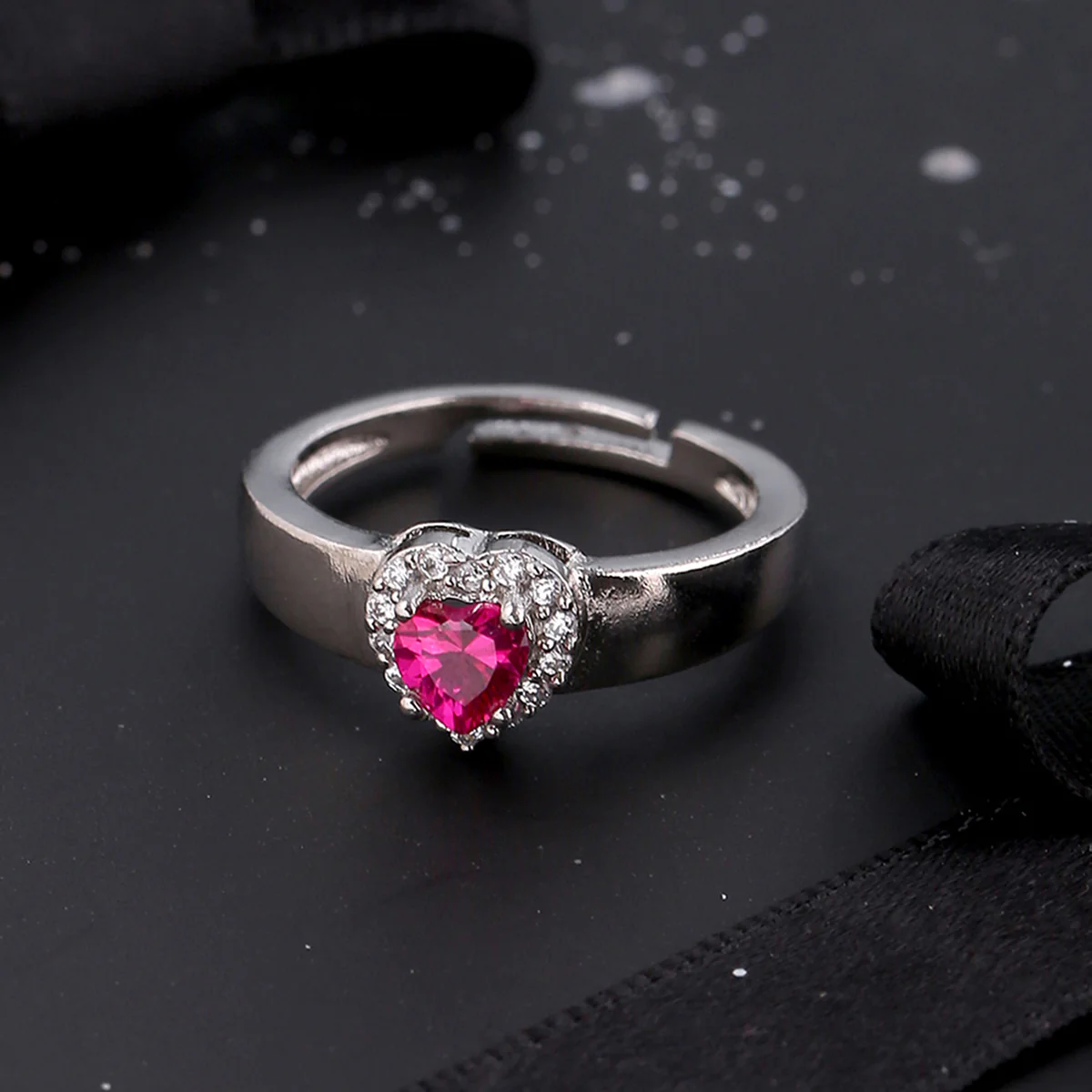 Love Knots Casual CZ Gems Adorned Ring