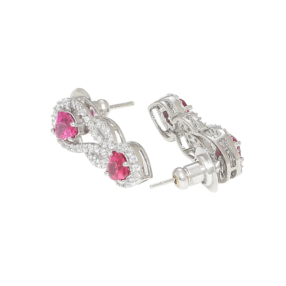 Love Knots Chunky Hearts Studded Necklace Set - Image 5
