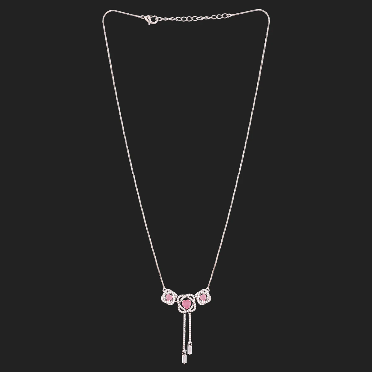 Love Knots CZ Gems Adorned Pendant Set - Image 4