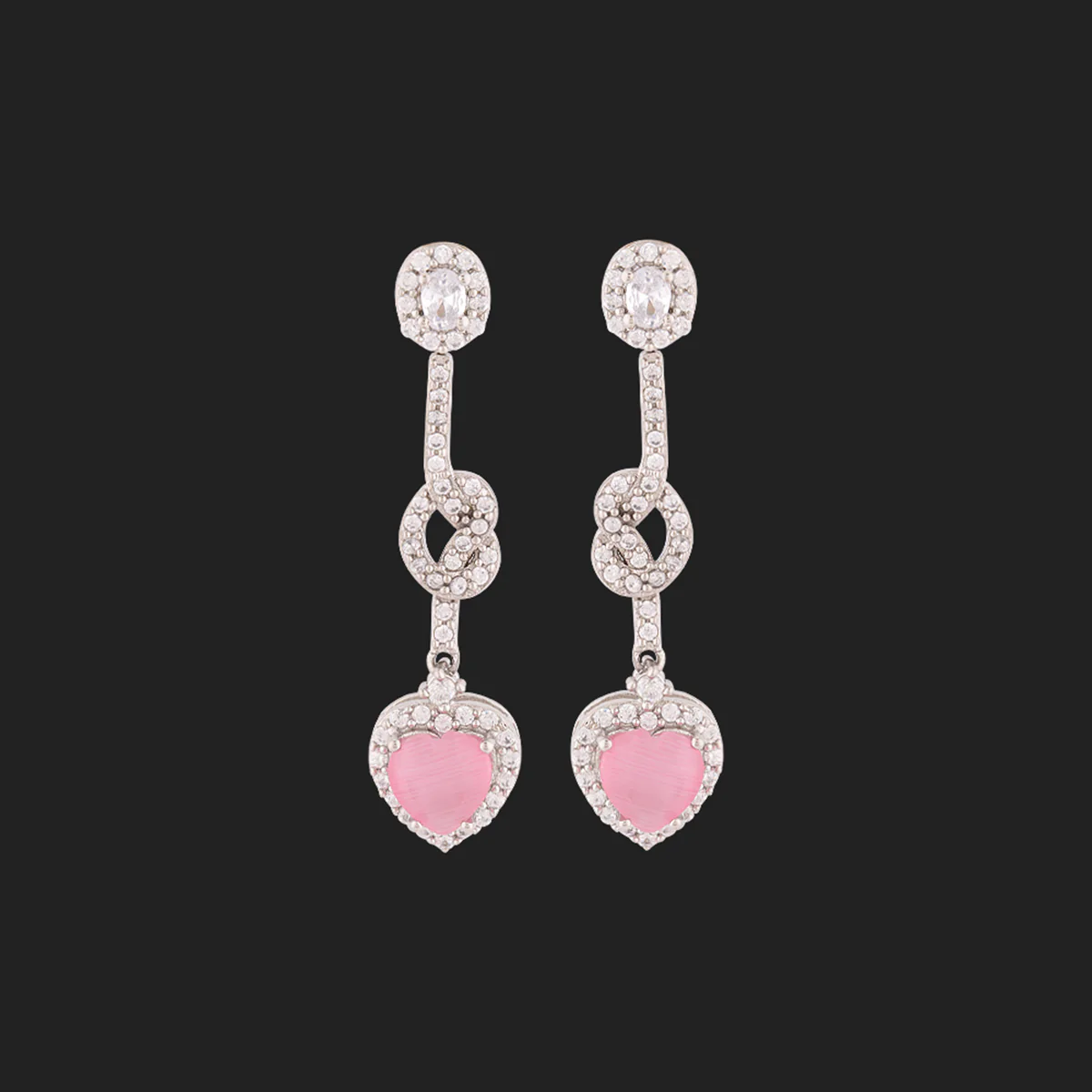Love Knots Hearts and Knots Drop Earrings - Image 3