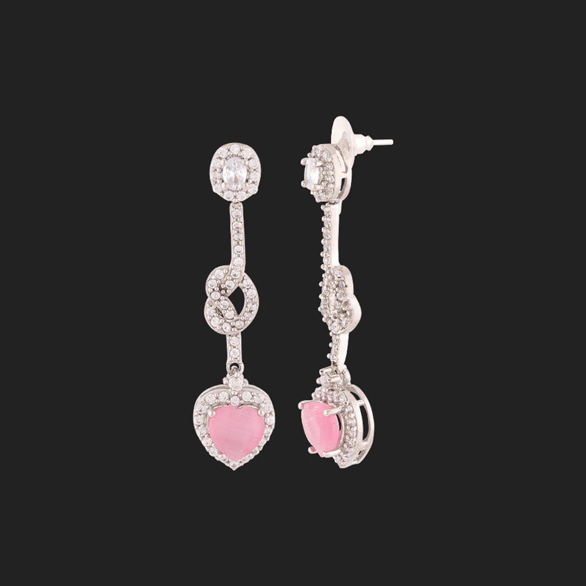 Love Knots Hearts and Knots Drop Earrings - Image 4