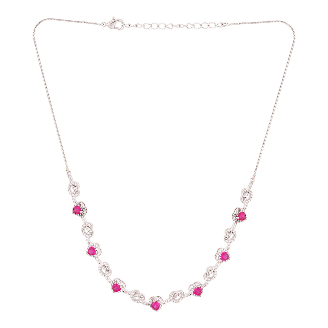 Love Knots Hearts Motifs Necklace Set - Image 4