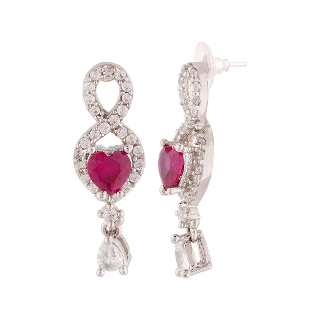 Love Knots Hearts Motifs Necklace Set - Image 5