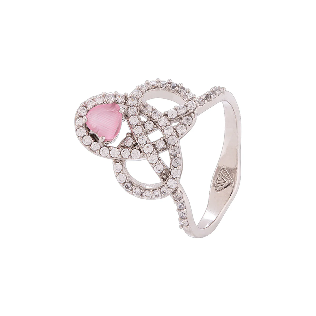 Love Knots Knot and Heart Statement Ring - Image 3