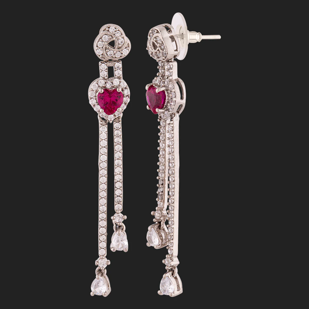 Love Knots Long Tassels Drop Earrings - Image 4