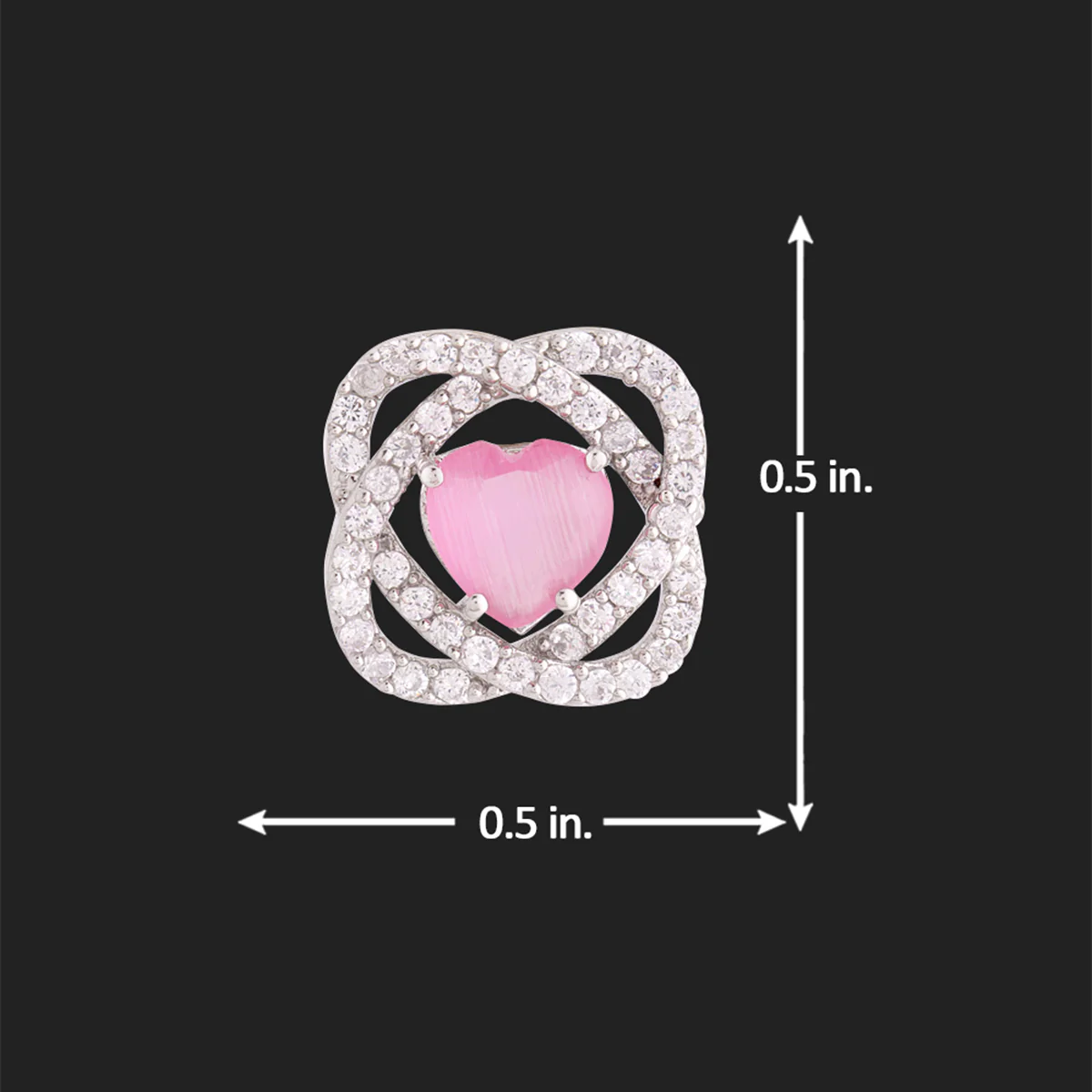 Love Knots Silver Plated Stud Earrings - Image 5