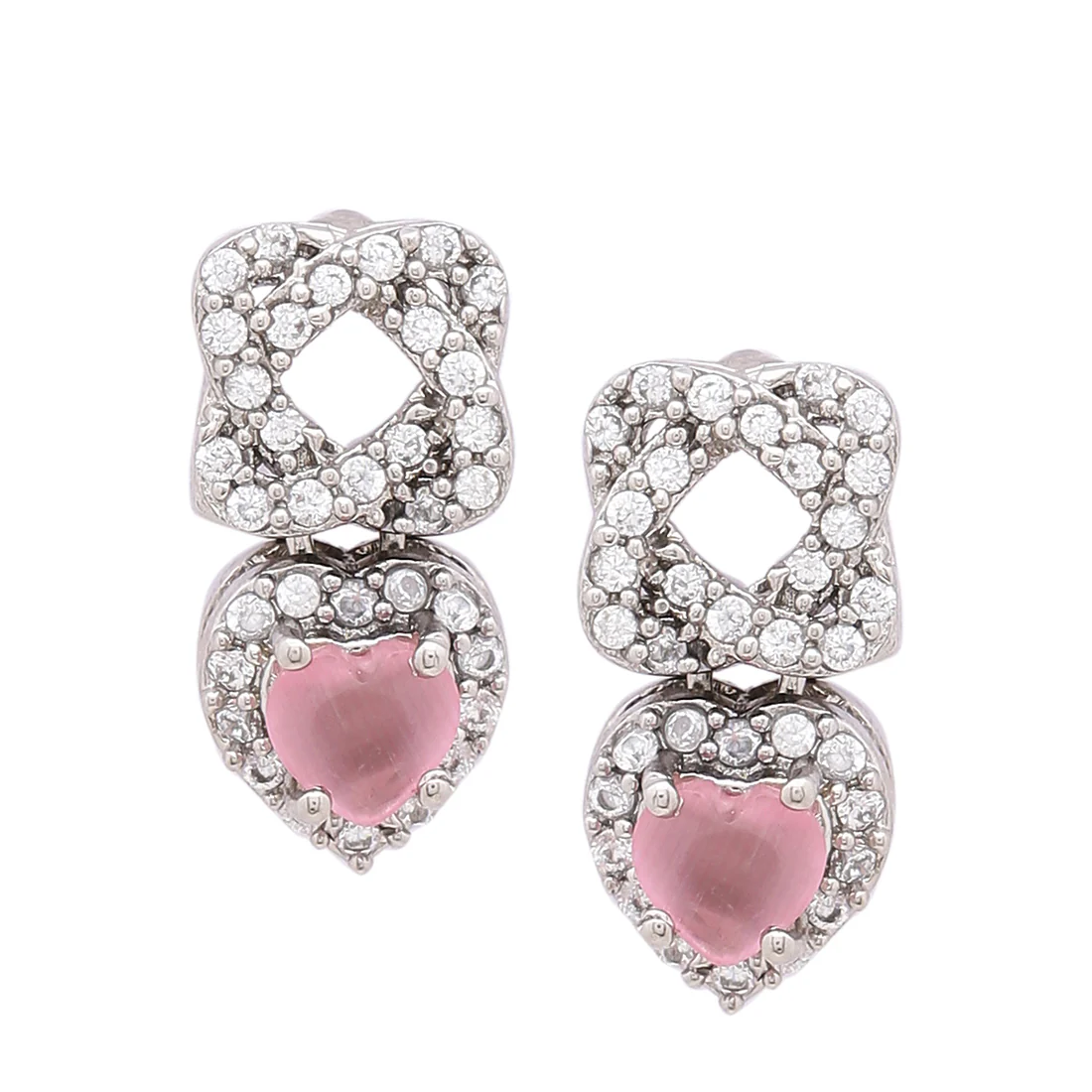 Love Knots Small Hearts Earrings - Image 3