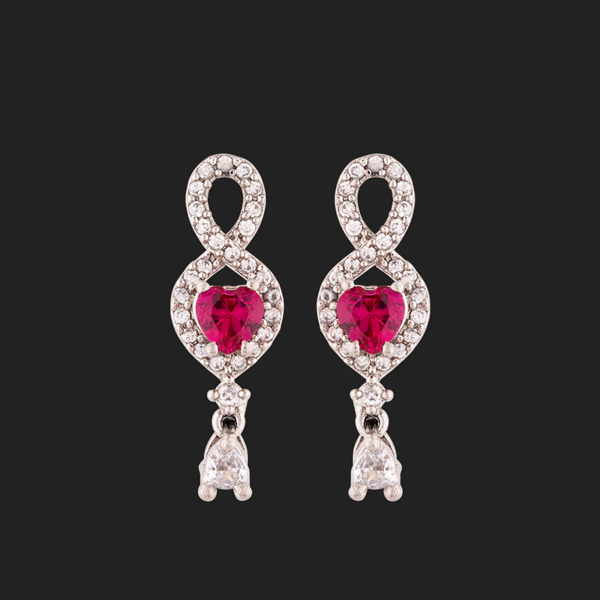 Love Knots Tiny Drops Earrings - Image 3