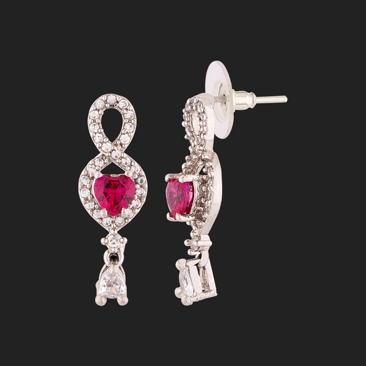 Love Knots Tiny Drops Earrings - Image 4
