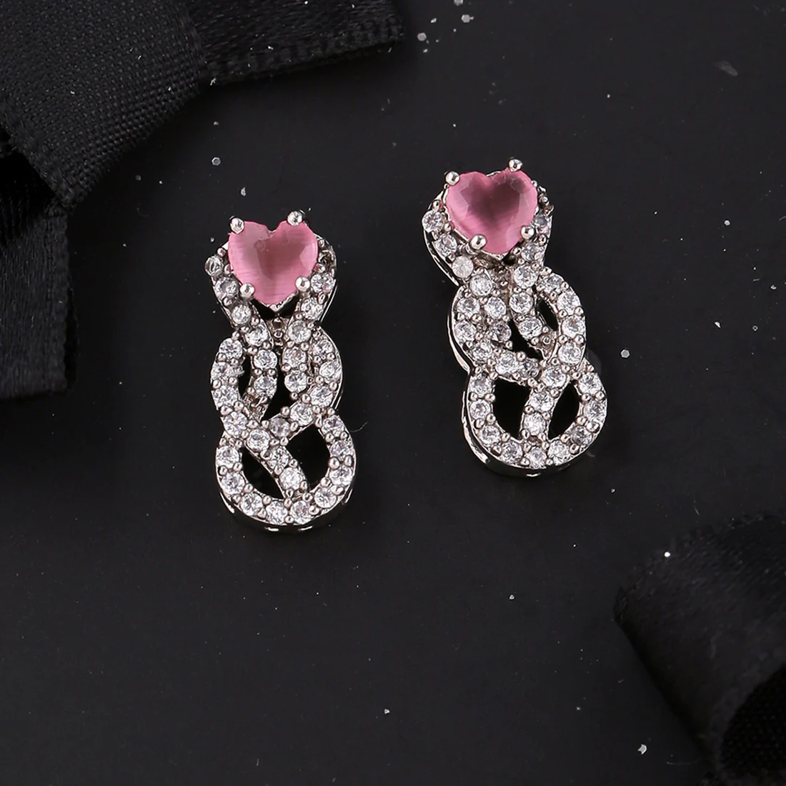 Love Knots Tiny Layered Drop Earrings