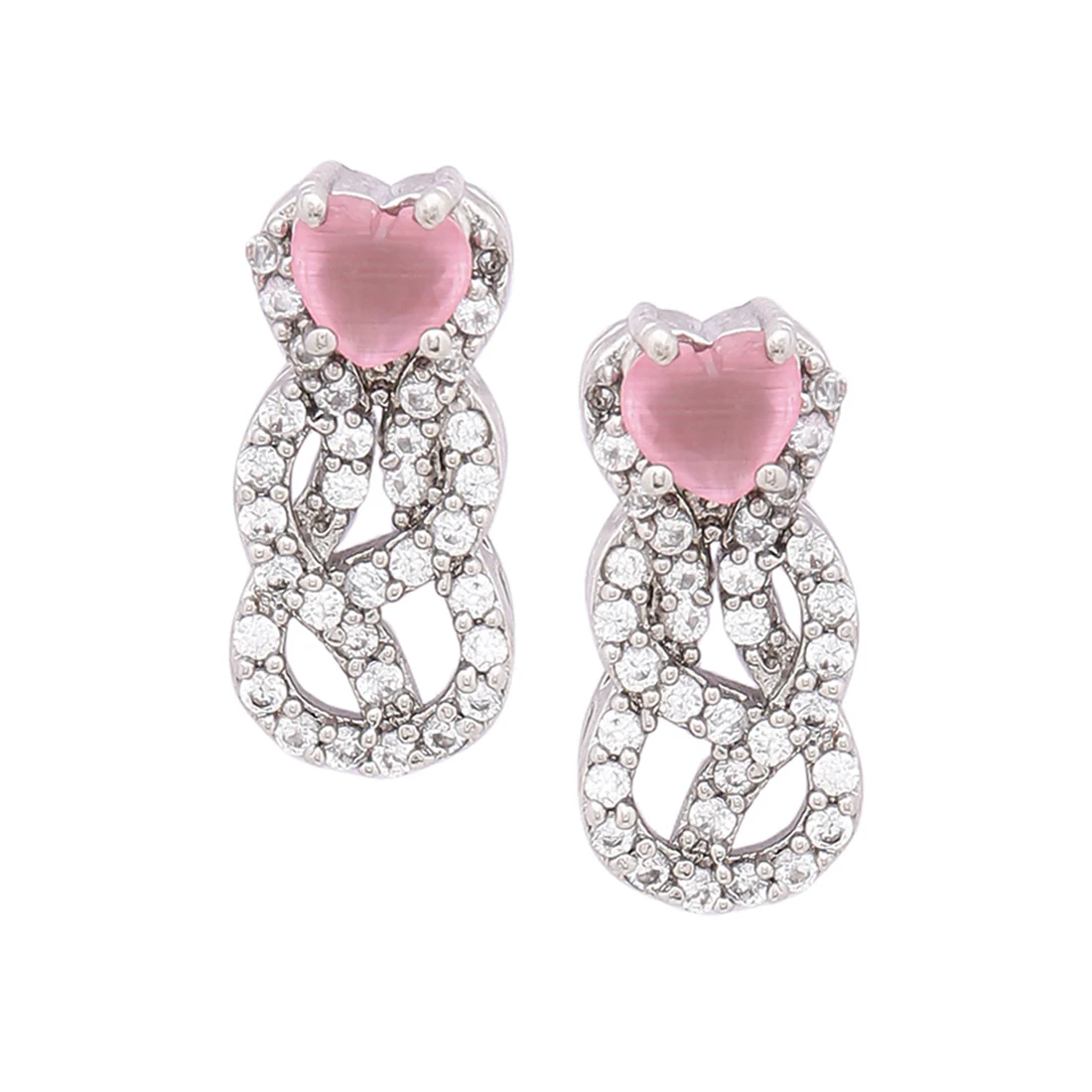 Love Knots Tiny Layered Drop Earrings - Image 3