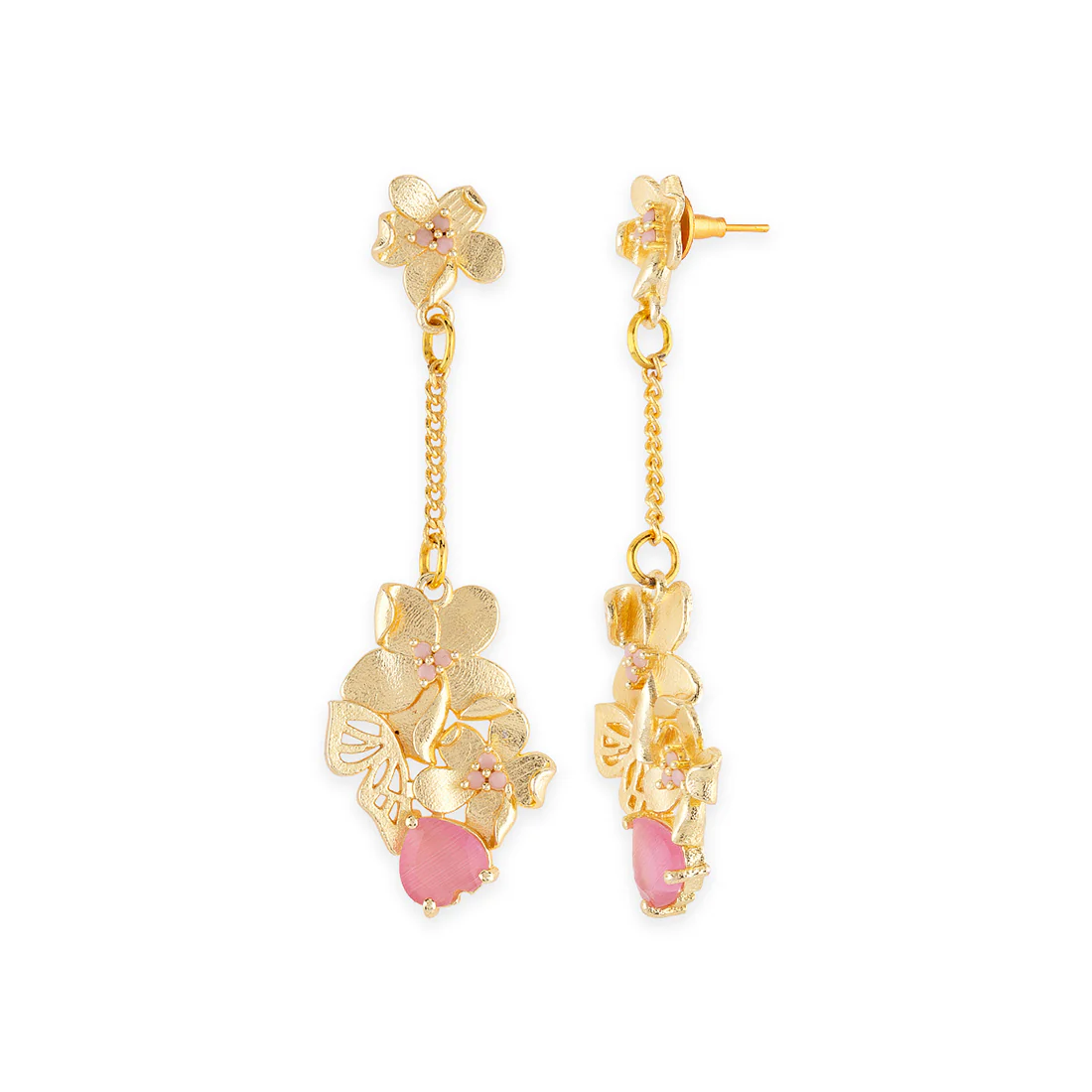 Love Paradise Floral Butterfly Drop Earrings - Image 4