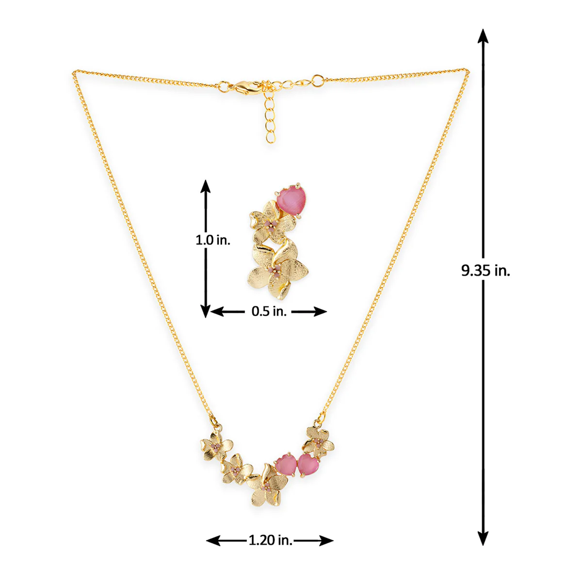 Love Paradise Floral Butterfly Pendant Set - Image 7