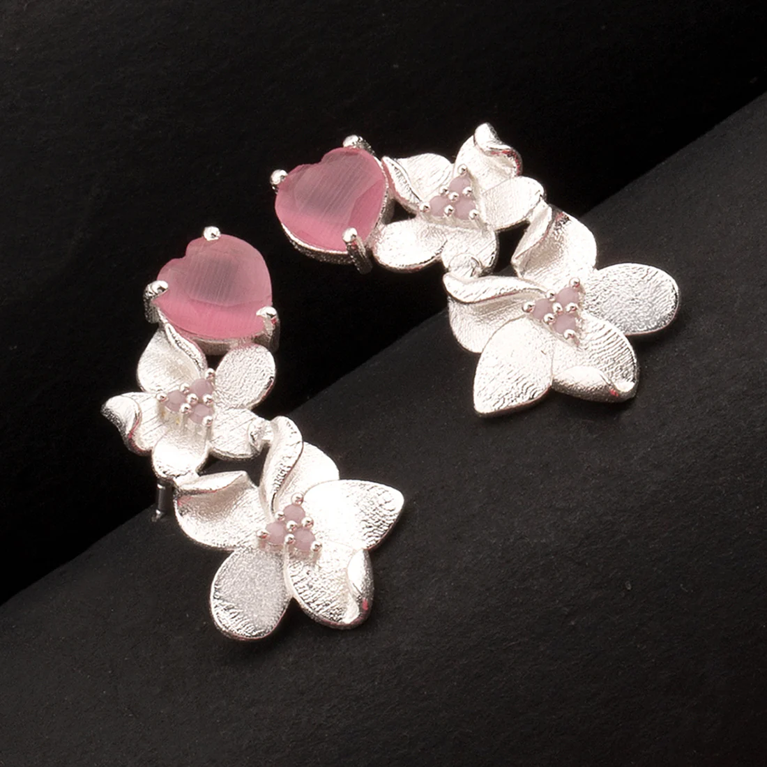 Love Paradise Floral Heart Earrings