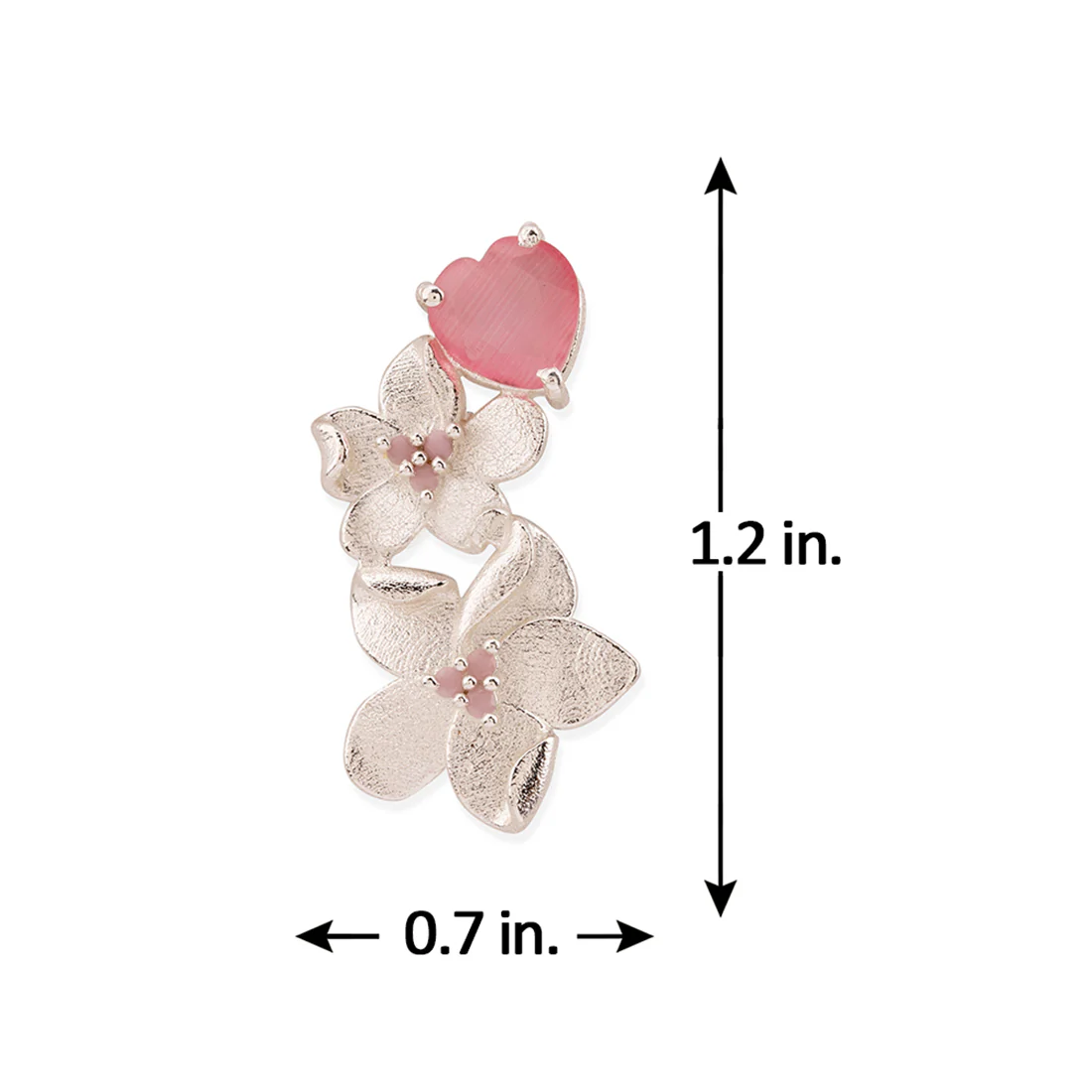 Love Paradise Floral Heart Earrings - Image 5