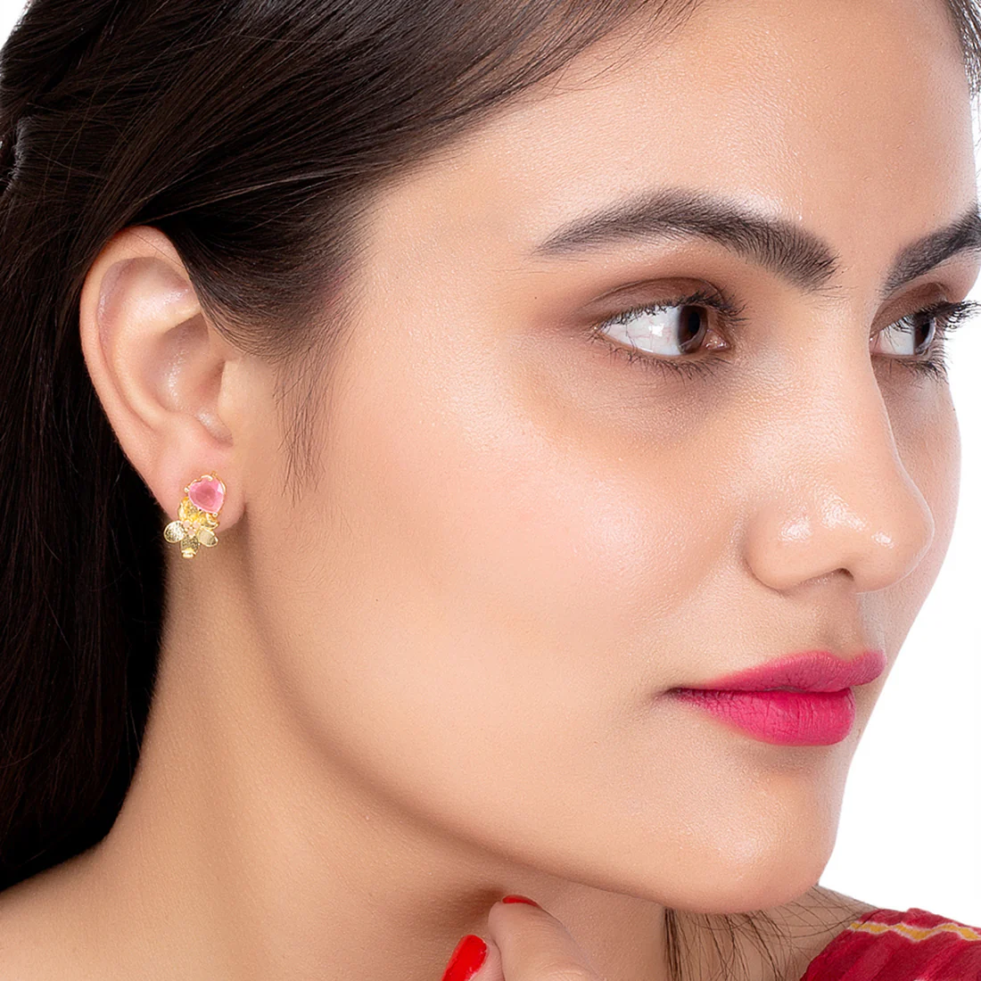 Love Paradise Floral Stud Earrings - Image 2