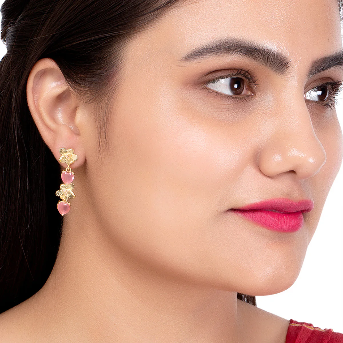 Love Paradise Flower Drop Earrings - Image 2