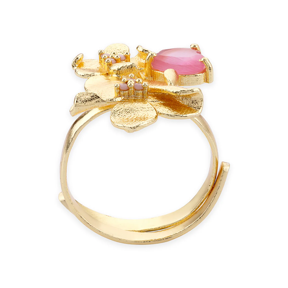 Love Paradise Flower Studded Ring - Image 4