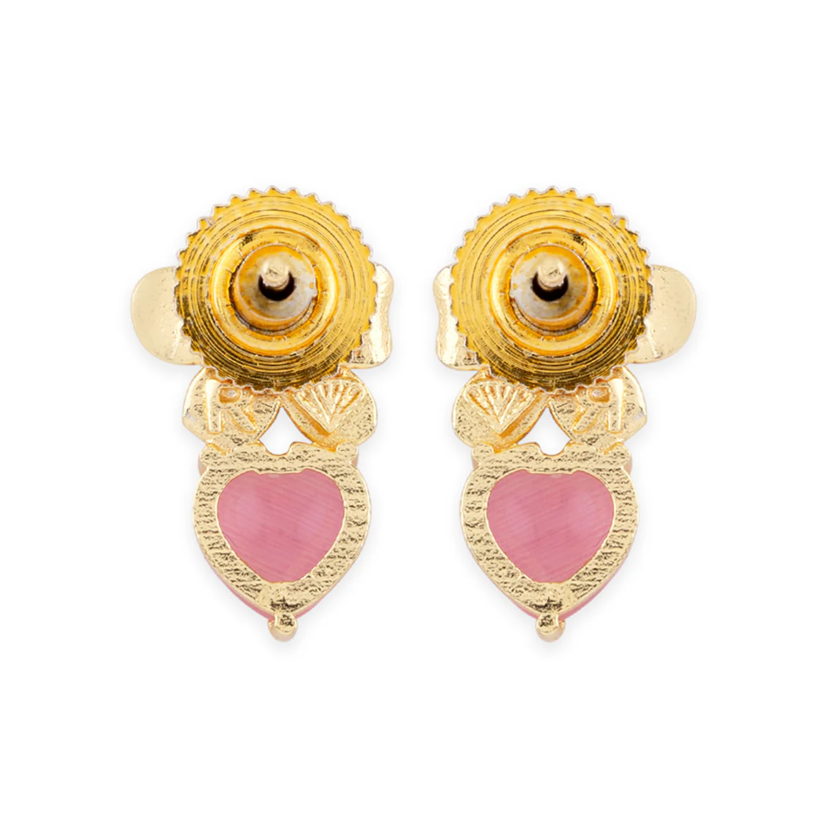Love Paradise Flower Studs With Pink Gem - Image 5