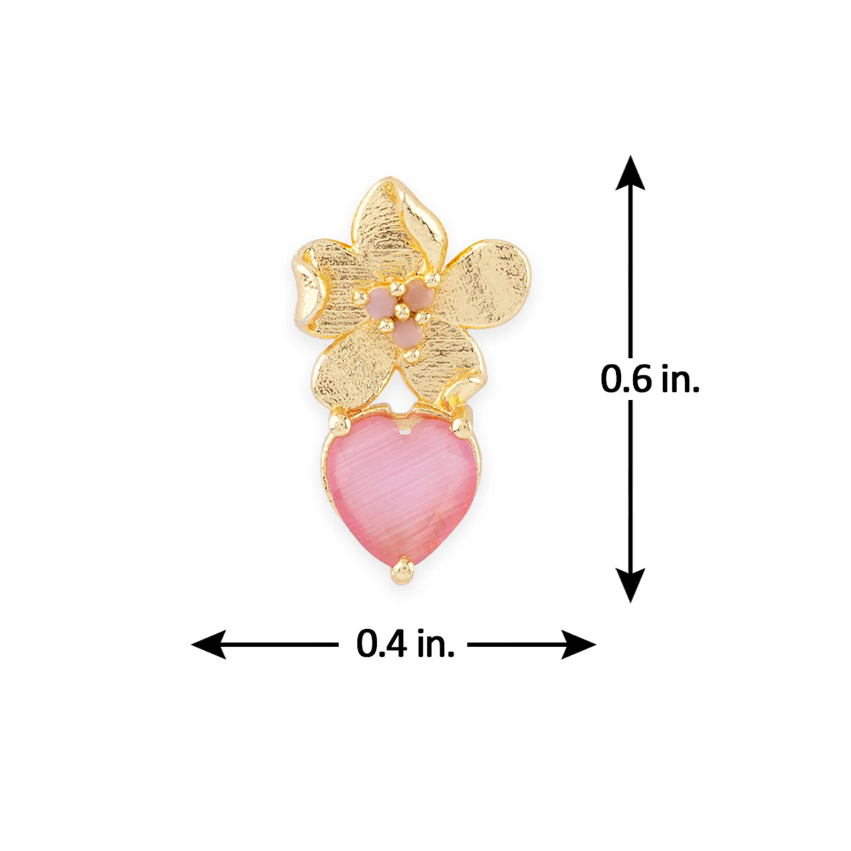 Love Paradise Flower Studs With Pink Gem - Image 6