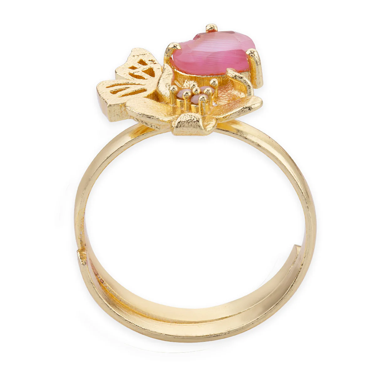 Love Paradise Pink Gem Butterfly Ring - Image 4