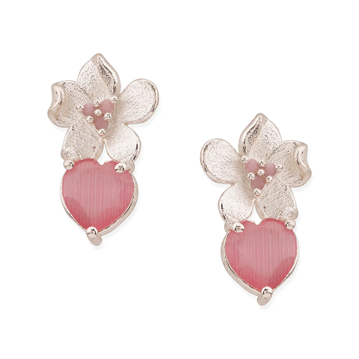 Love Paradise Silver Plated Floral Pendant Set - Image 5