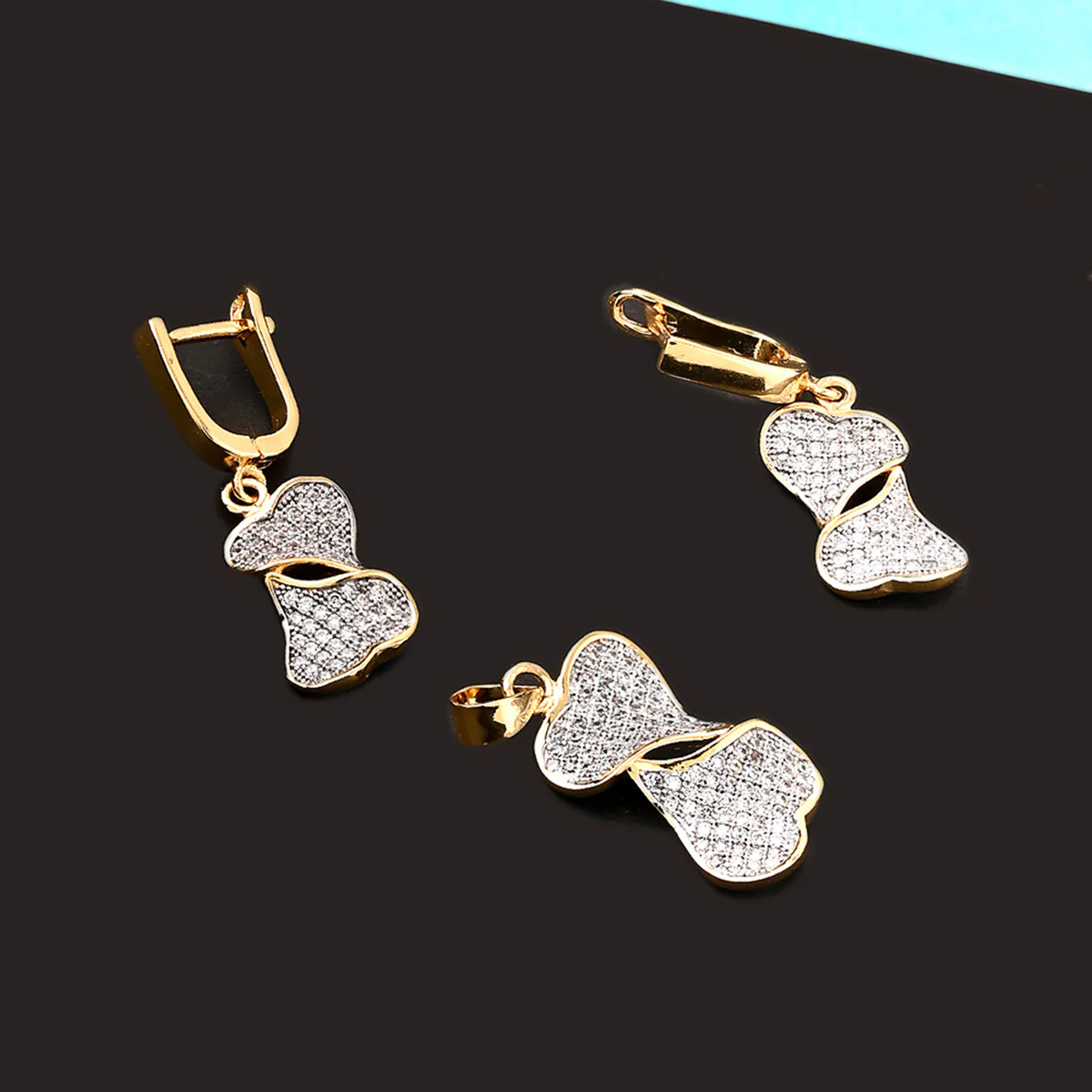Lovely CZ Pendant Set