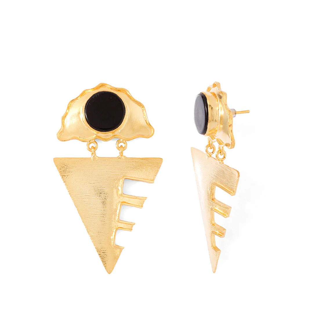 Luminous Gold Toned Pair Of Earrings - Image 4