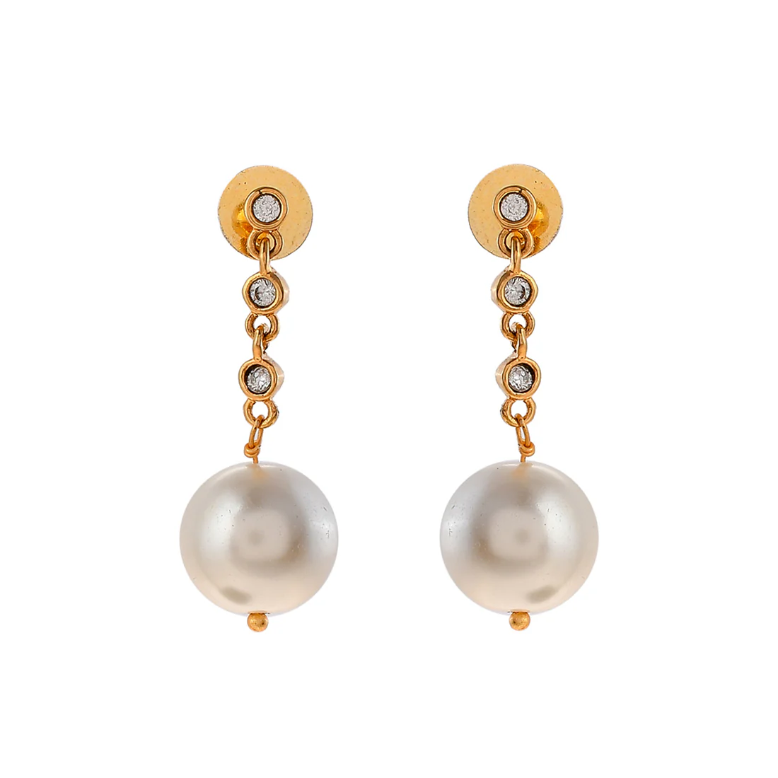Luna Cz Studded Drop Earrings - Image 3