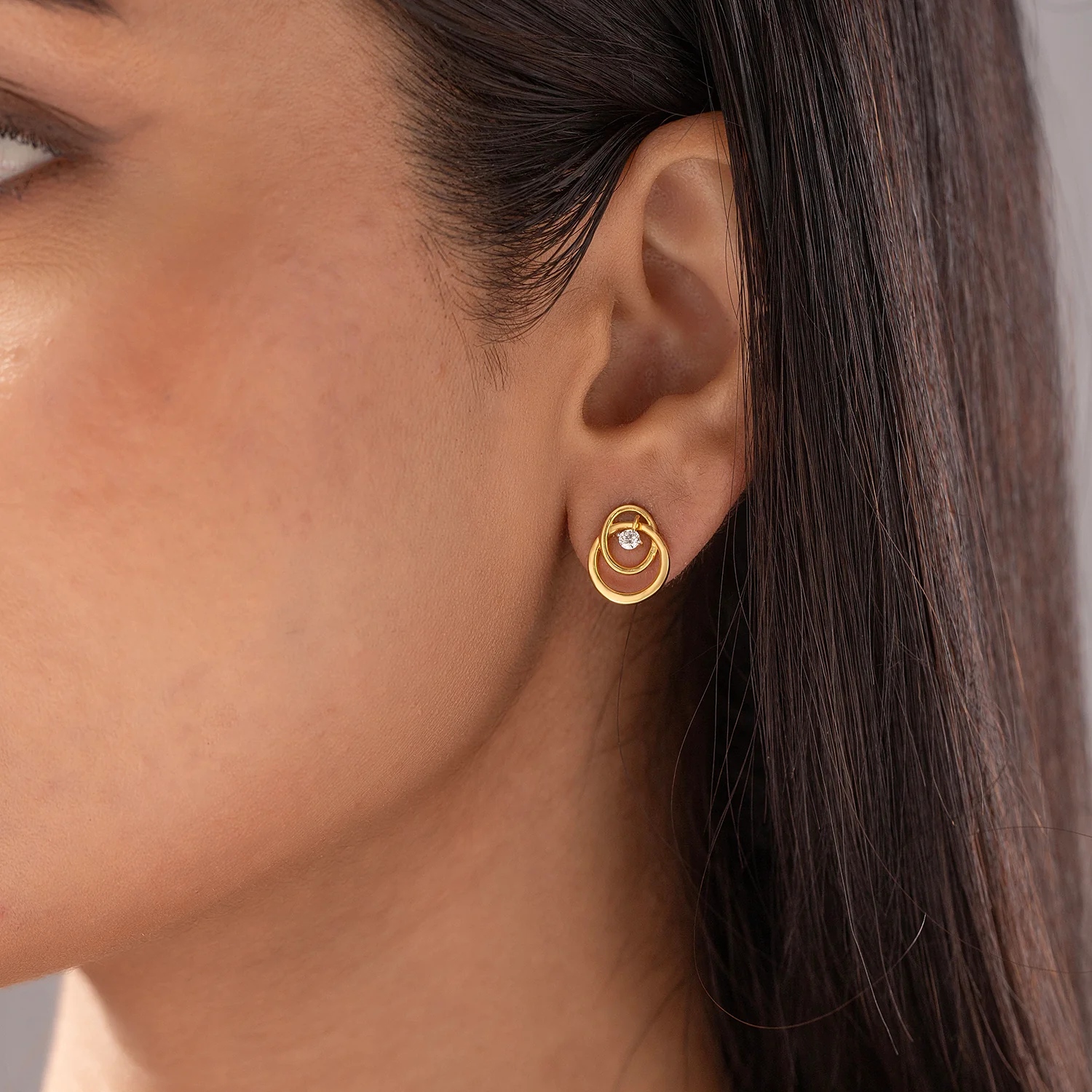 Luna Lab-Grown Diamond Stud Earrings - Image 2