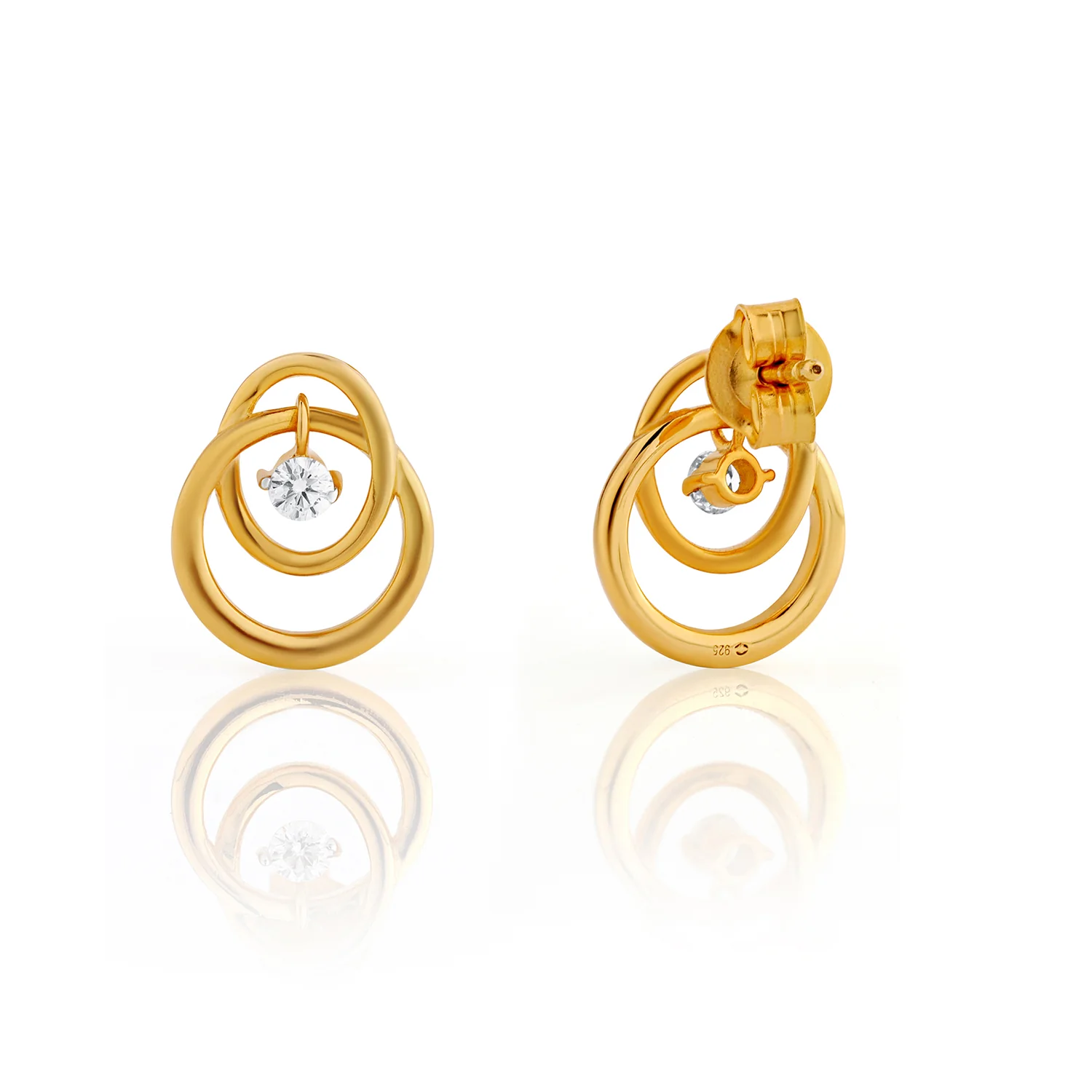 Luna Lab-Grown Diamond Stud Earrings - Image 3
