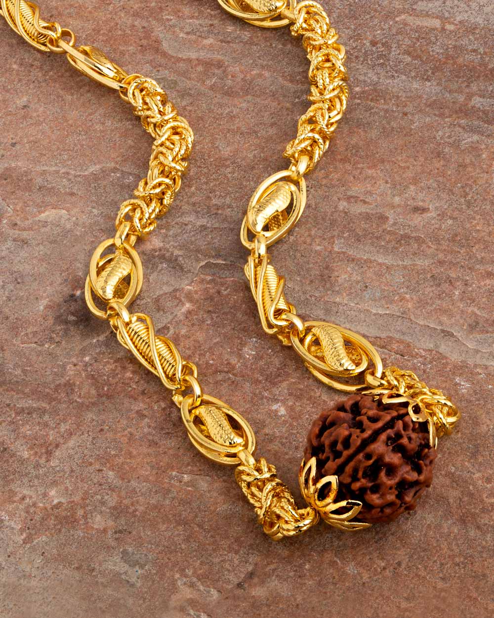 Mahadev Extension Men's Rudraksha Adorned Chain