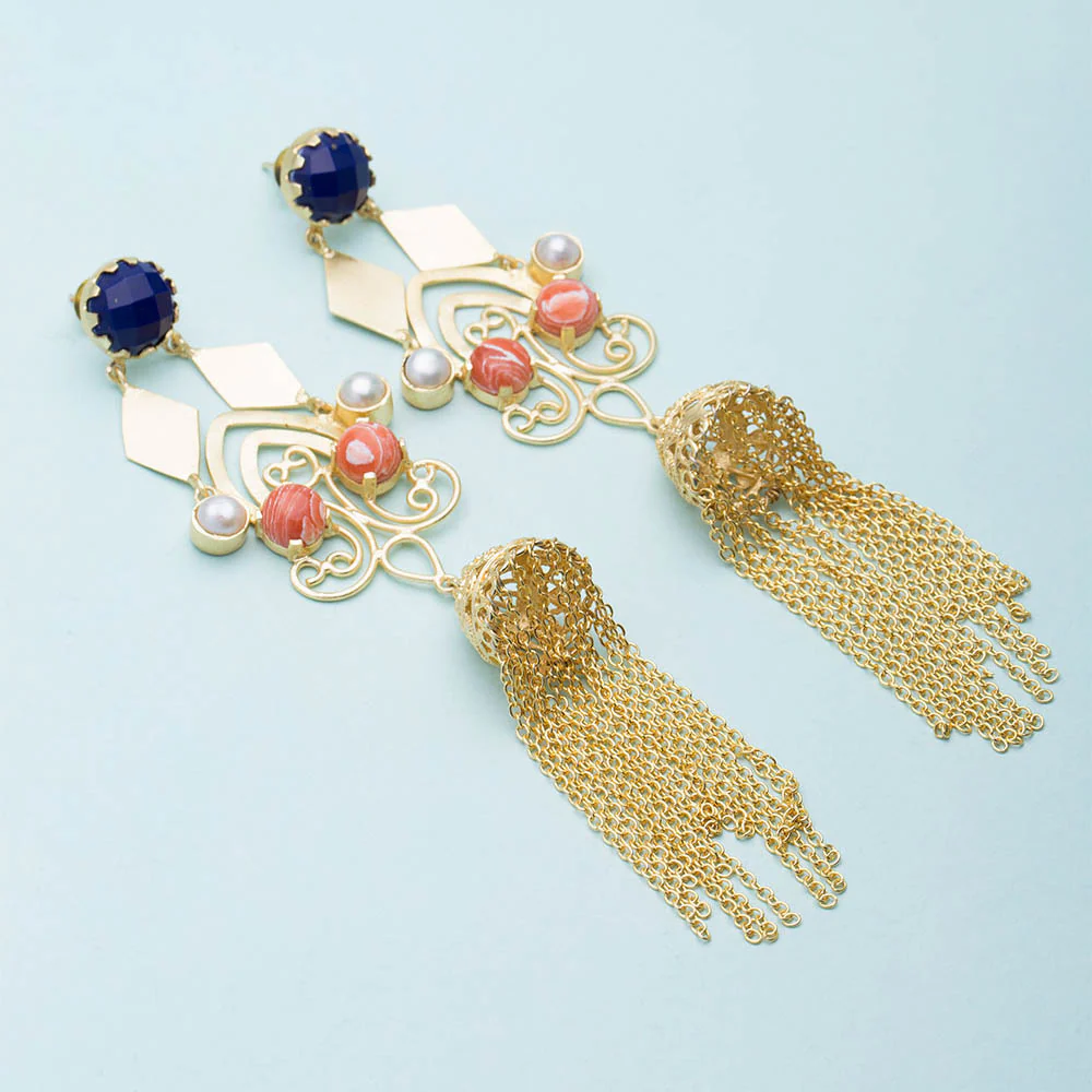 Majestic Dangler Cum Jhumki Designer Earrings