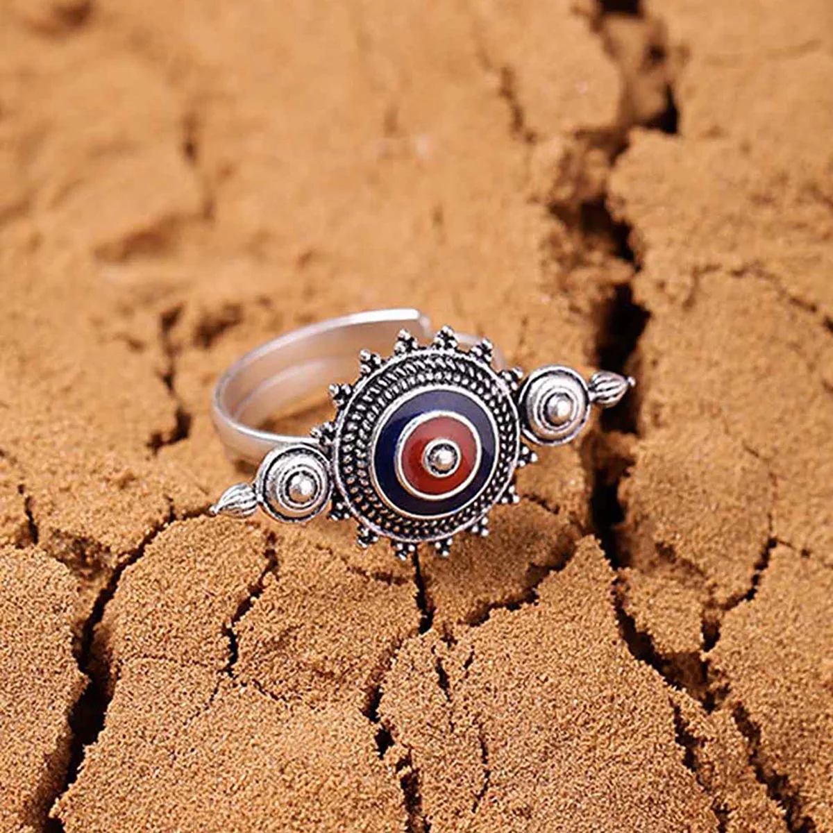 Mandala Aztec Inspired Ring