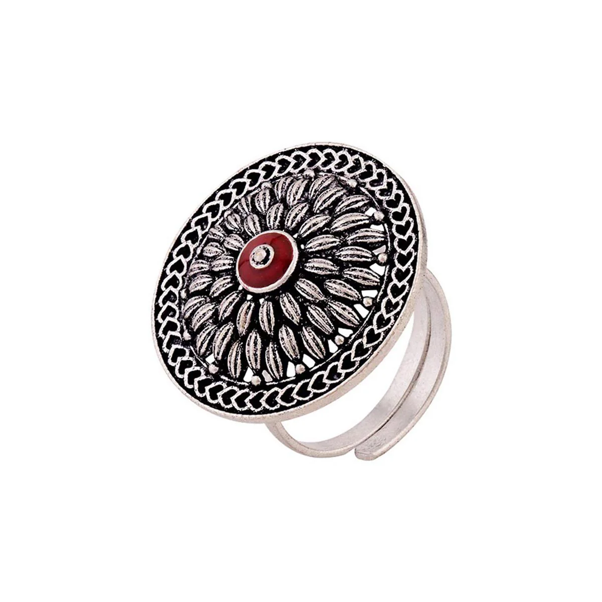 Mandala Blooming Flower Ring - Image 3