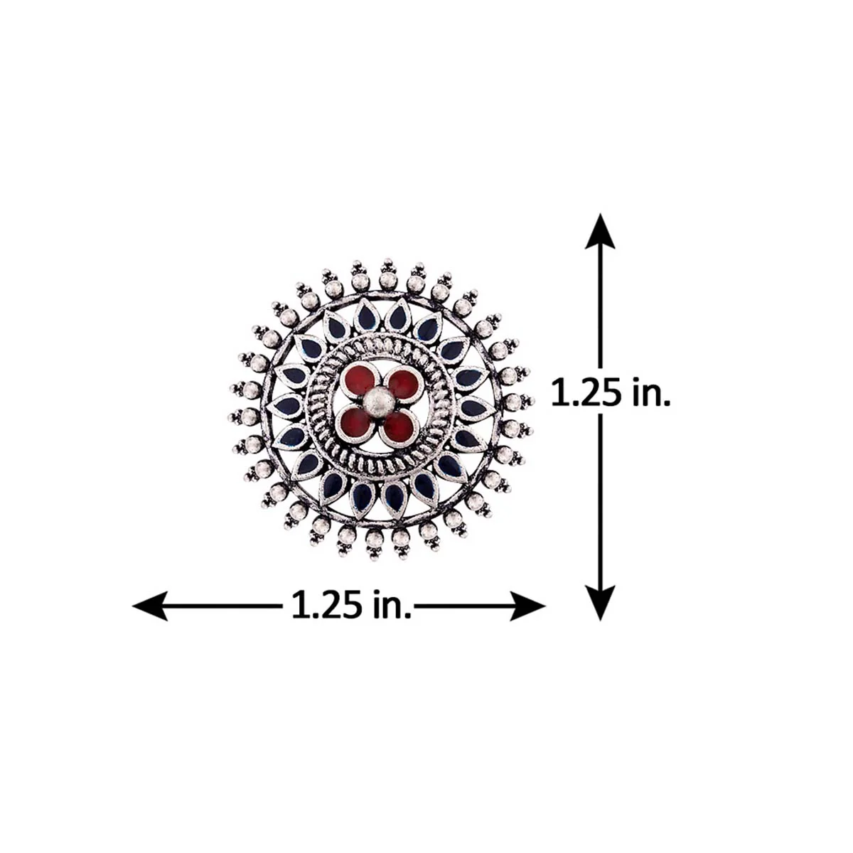 Mandala Floral Stud Earrings - Image 5