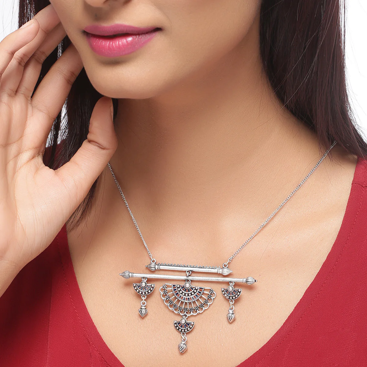 Mandala Half Wing Drops Necklace - Image 2