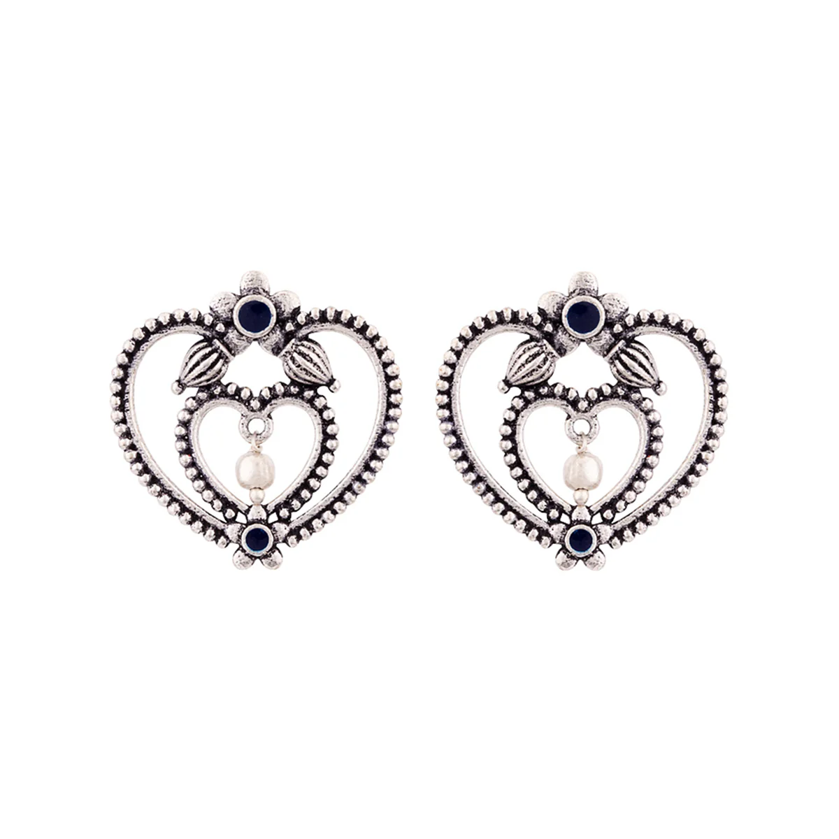 Mandala Heart Shaped Earrings - Image 3