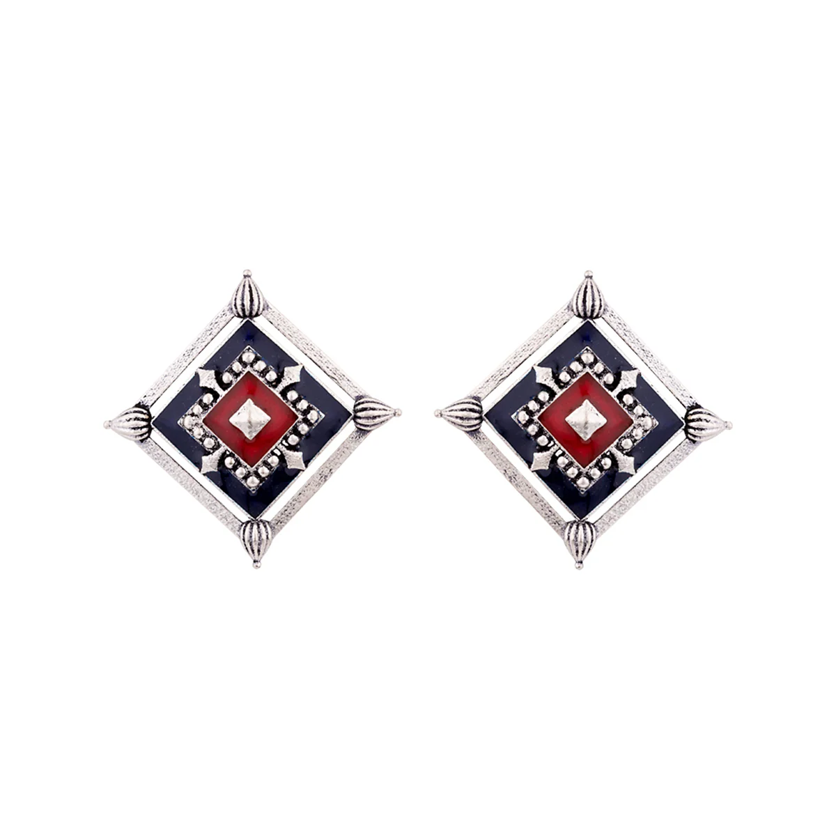 Mandala Rangoli Inspired Earrings - Image 3