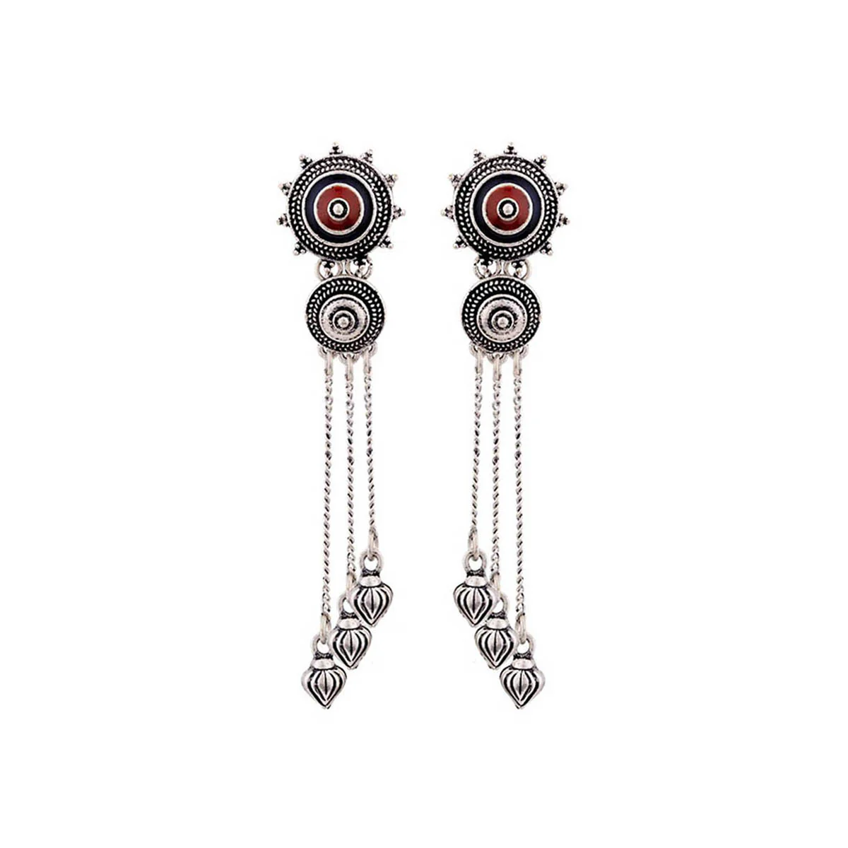 Mandala Tassels Drop Earrings - Image 3