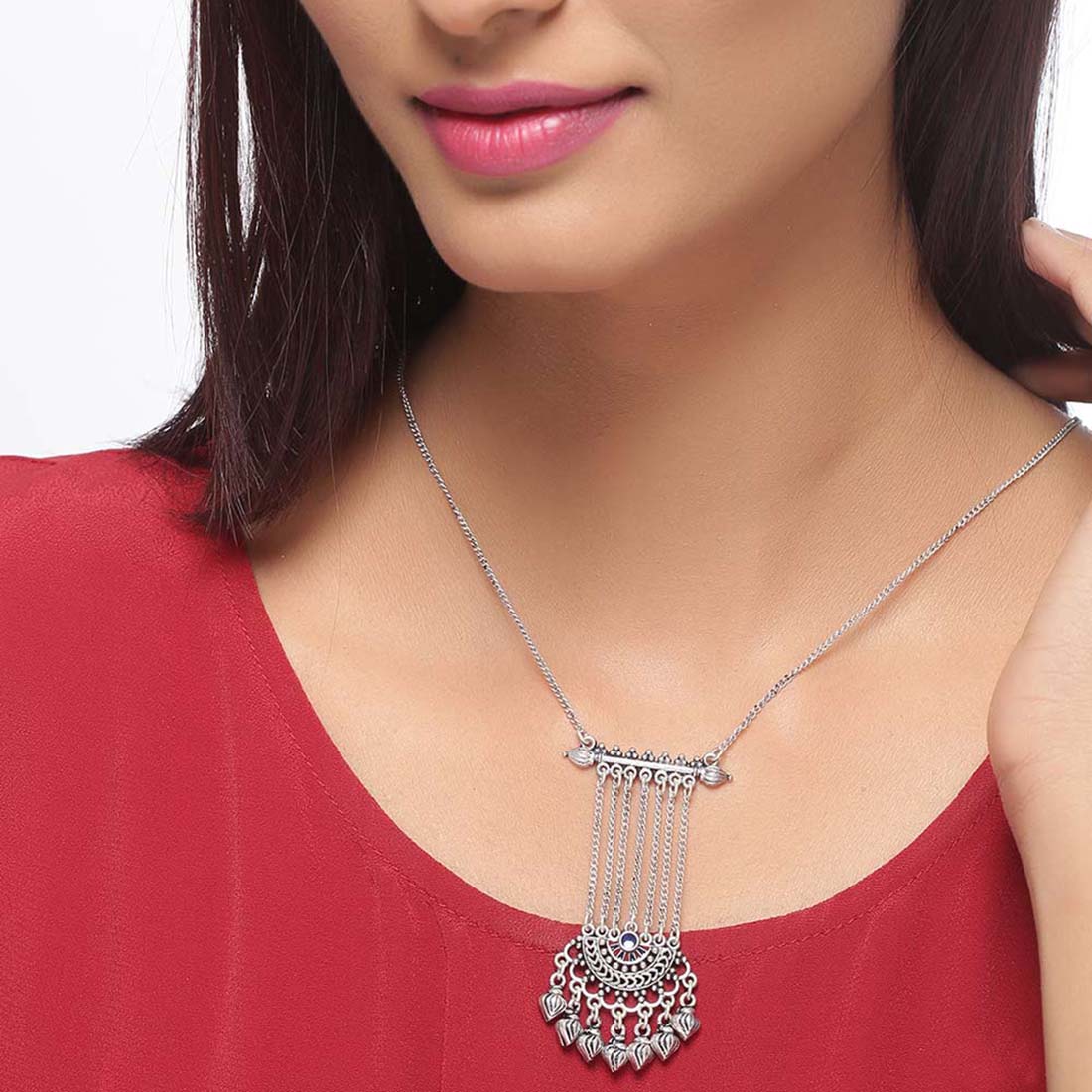 Mandala Tassels Drop Necklace - Image 2