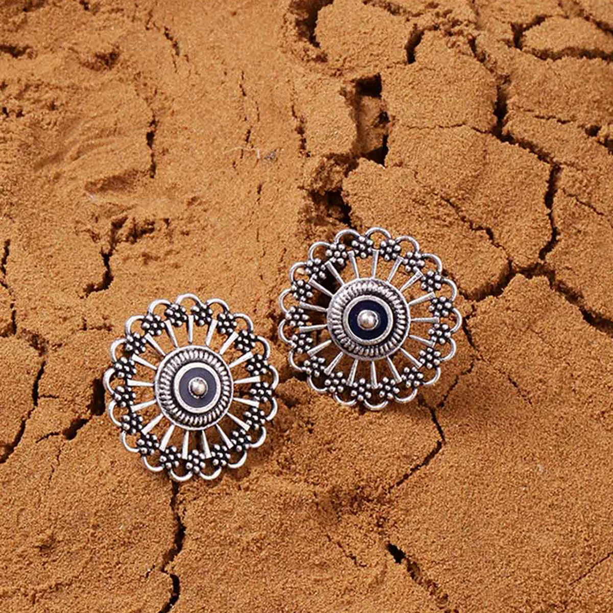 Mandala Tiny Floral Motifs Earrings
