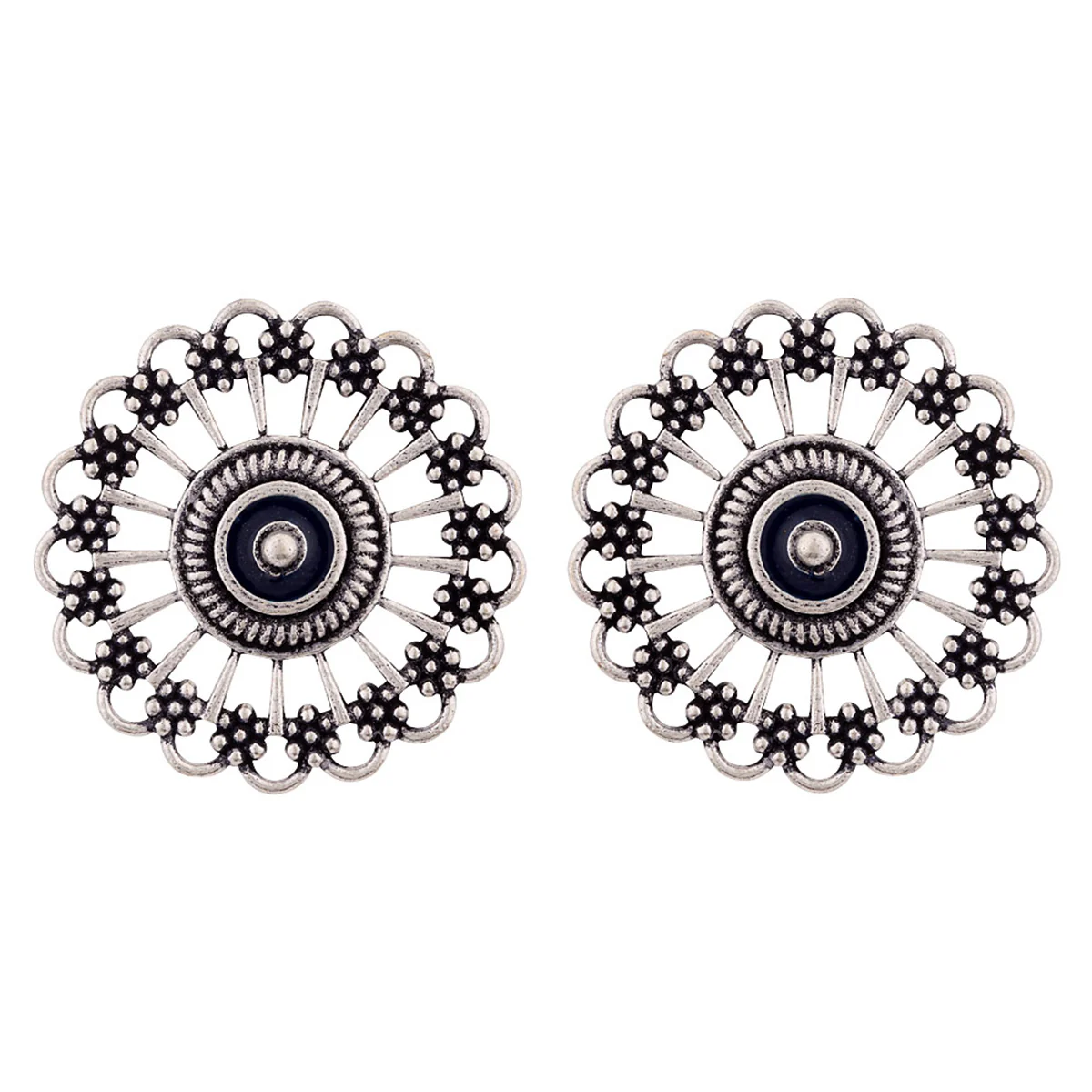 Mandala Tiny Floral Motifs Earrings - Image 3