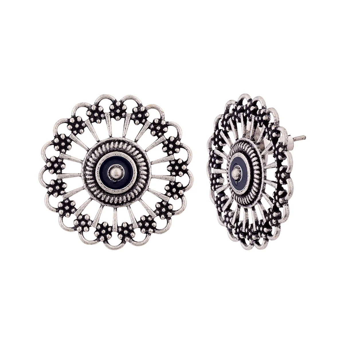 Mandala Tiny Floral Motifs Earrings - Image 4