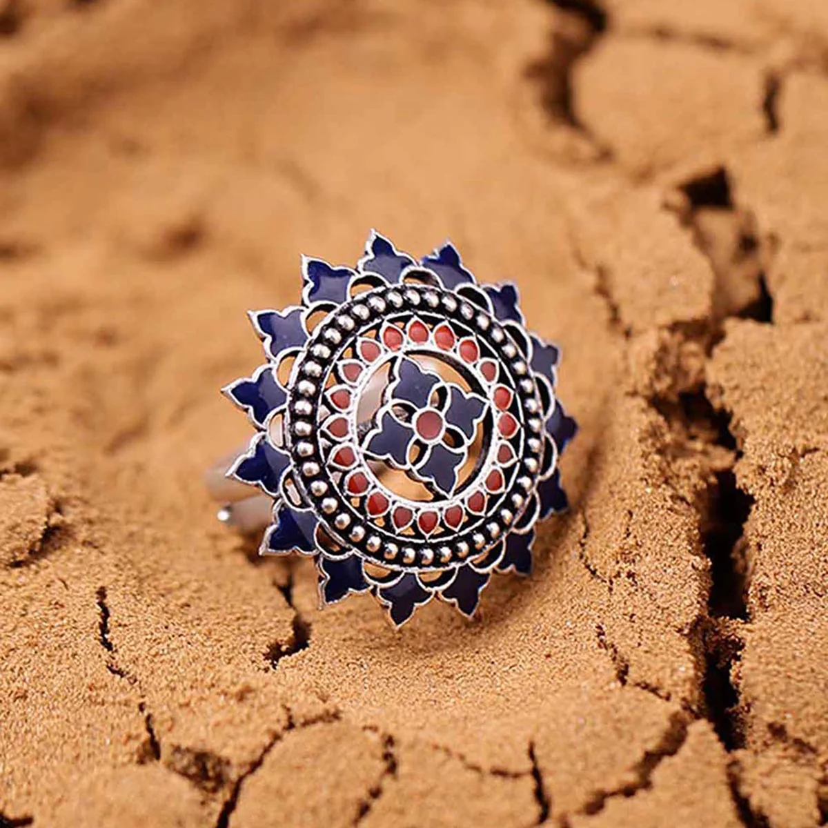 Mandala Tribal Inspired Ring