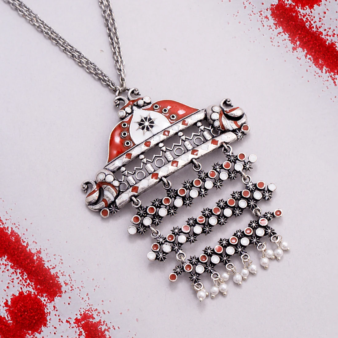 Mandana Enameled Layered Necklace