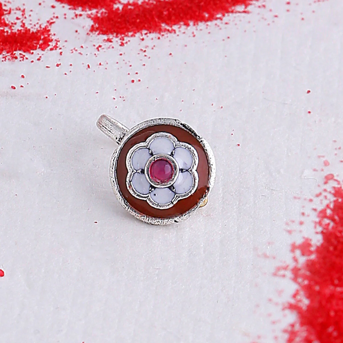 Mandana Floral Motif Nose Pin