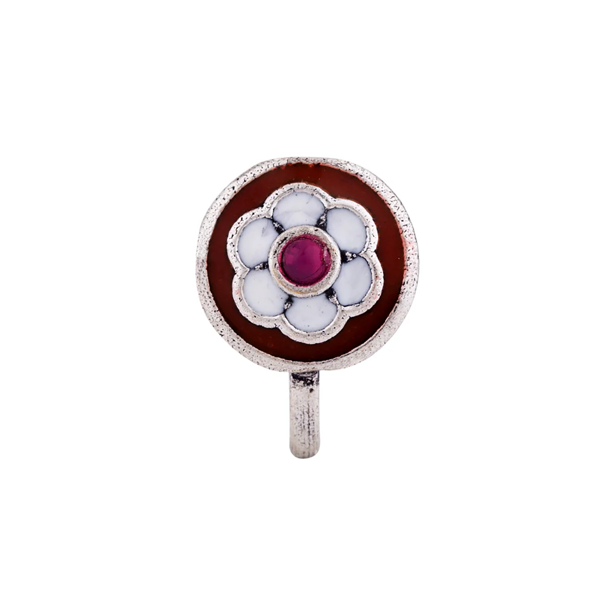 Mandana Floral Motif Nose Pin - Image 3