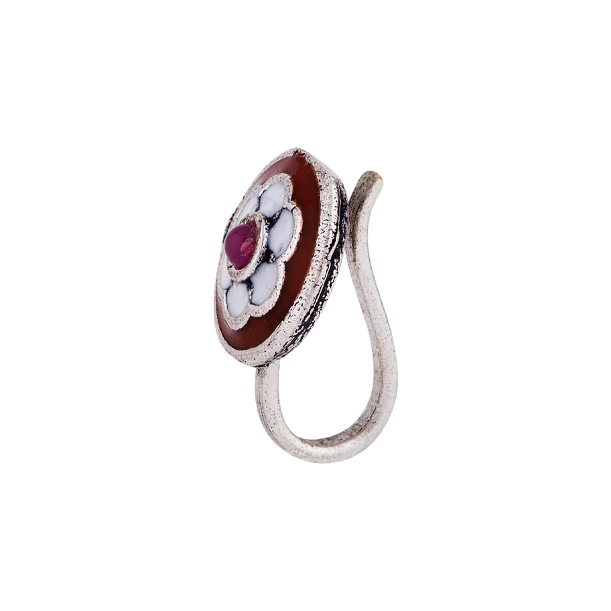 Mandana Floral Motif Nose Pin - Image 4